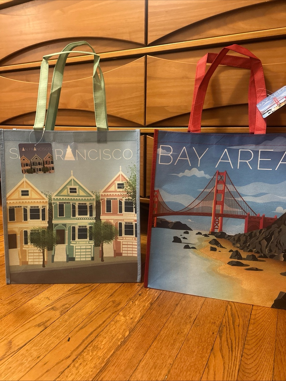Whole Foods Tote Bag San Francisco Painted Ladies & Golden Gate Bridge